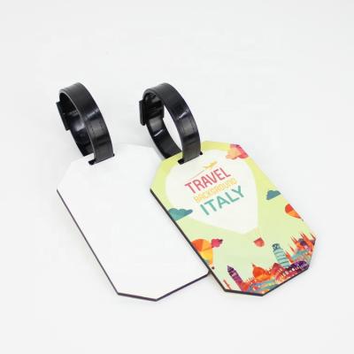 China Eco-friendly wholesale sublimation empty luggage bag tag for traveling accessories for sale