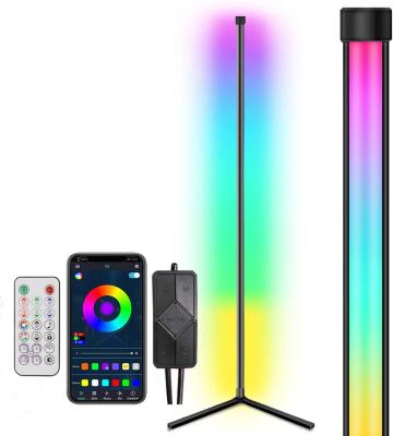 China Nordic Modern Remote Control Tripod RGB Rainbow Color Dimming Bedside Floor Corner Position Splicing Lamp for sale