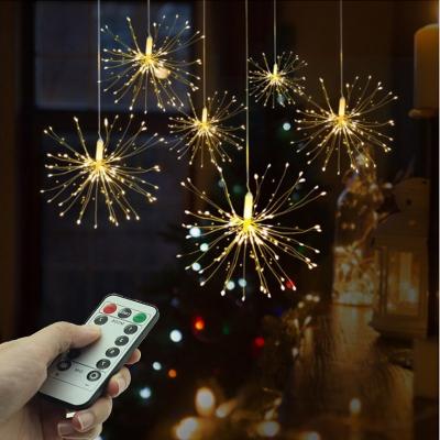 China LANDSCAPE Christmas Home Fireworks Starburst Multi Color Decorative Solar Led Light Hanging Outdoor Led Decorative Light for sale