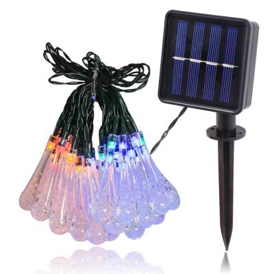 China High Quality Garden Aquarium Pond Outdoor Solar Drip Plastic String Light for sale