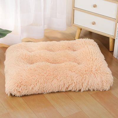 China Travel Ultra Soft Luxury Dog Bed Crate Padded Home Washable Pet Bed Dog Mattress Cat Mat for sale