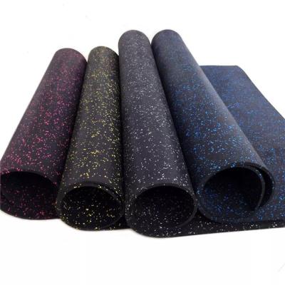 China Anti Slip 3mm EPDM SBR Rubber Flooring Roll Cheap Eco - Friendly Commercial Gym Fitness Center Waterproof for sale