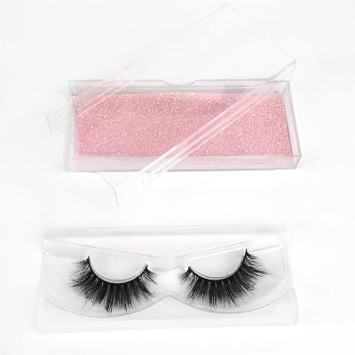 China Long Dropshipping natural 14-16MM Dolly Lashes Extensions Natural Real Individual 3d Mink Eyelashes With Custom Packaging for sale