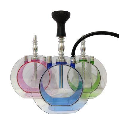 China Wholesale Portable Hookah Bowl And Hose Kit Set Shisha With Silicone Acrylic Hookah T086 Lvhe LED for sale