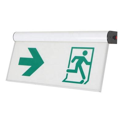 China Emeregency Customized Hanging Emergency Fire Angle Adjustable Led Exit Sign Flat for sale