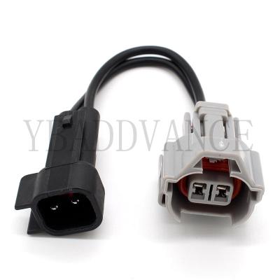 China EV6 Electrical Plugs Male To Female Nippon Denso Fuel Injector Adapter Wiring Harness for sale