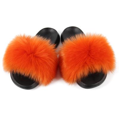 China Fashion Trendingest Rank Fluffy Fluffy Slippers Flip Flops Fur Slides Ladies Flat Home Wholesale Fuzzy Flush Fur Slippers Women Faux Fur Slides for sale