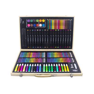 China wholesale162 Pieces Hot Sale Storage Box Painting Solid Wood Paint Set Box For Kids Other for sale