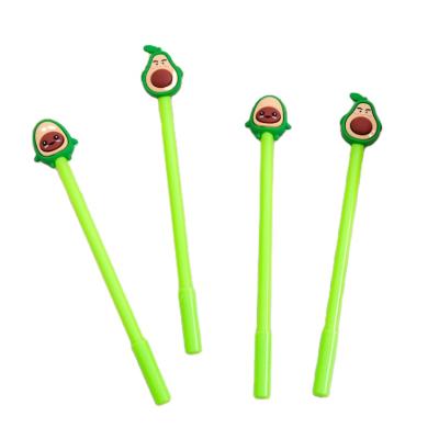 China New stationery avocado shape gel pen fun kids office normal creative cute pen black ink gel pen for sale