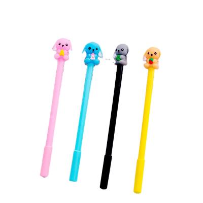 China Wholesale Custom Stationery Factory Cartoon Gel Pen 0.5 Normal Cute Black Student Gel Pen Custom Gel Pen for sale