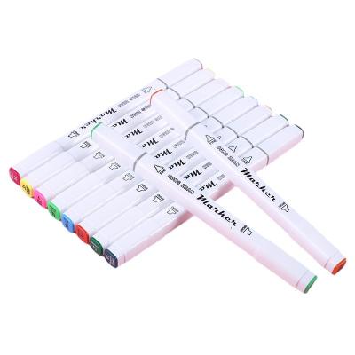 China Best Price Plastic Brush Tip Marker Sketch Color Sketching Dual Pen Marker Pen Non-Toxic Ink Maker for sale