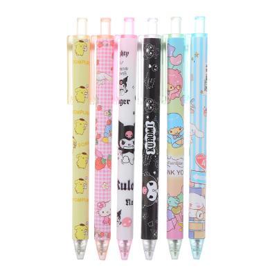 China New Normal Cartoon High Quality Classic Pressed Smooth Gel Pen Ink Office Signature Click Pen for sale