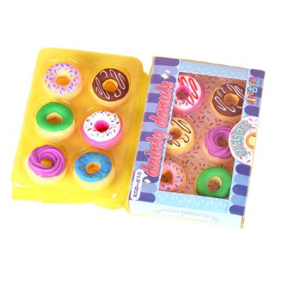 China Children Promotional Candy Eraser Color Donut Rubber Eraser Set Students Eraser Stationery School Supplies Small Gifts Eraser for sale