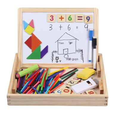 China Wooden montessori puzzle toys preschool educational math counting number study fishing kids magnet wooden toy for sale