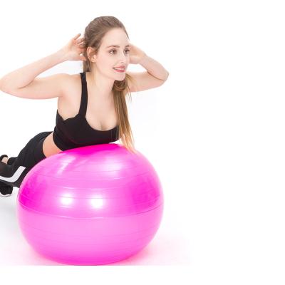 China PVC High Quality PVC yoga ball fitness ball 55cm65cm75C thickened explosion-proof 85 smooth frosted yoga inflatable ball for sale