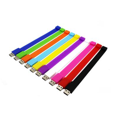 China 4gb 8gb 16gb 32gb 64gb flash wristband silicone usb2.0 memory stick silicone usb training wristband for sale