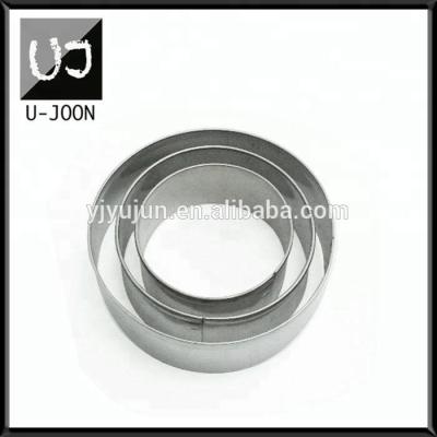 China UJ-CC020 3pcs Stainless Steel Cookie Cutter Set Sustainable Cookie Ring for sale