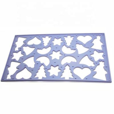 China Viable UJ-CC274 Christmas Cookie Plastic Cutter with 7 Angel Star Tree Moon Heart Bell and 6 Shapes Acute for sale