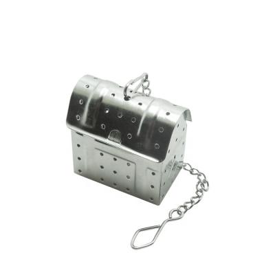 China UJ-TI097 Sustainable House Form Stainless Steel Tea Infuser Tea Strainer With Chain for sale