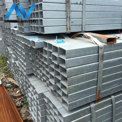 China Structure pipe construction material tube hot dip galvanized steel rectangular erw square tube for sale