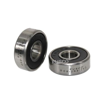 China Long Life High Speed PUSCO Deep Groove Ball Bearing In Stock Of 608ZZ 2RS for sale