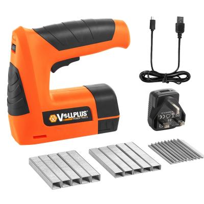 China Cordless Stapler Vollplus VPCD2205 3.6V Lithium Ion Electronic Cordless Power Nail and Nail Gun Stapler for sale