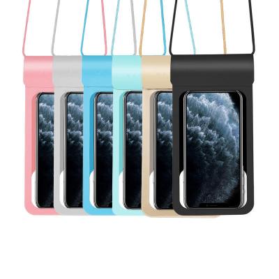 China Custom Universal Waterproof Bag Shockproof Cell Phone Rainproof Outdoor Smart Women Cell Phone Bag Rain Proof With Clear Window for sale