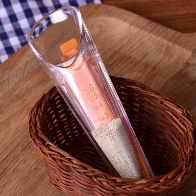 China Viable Dry Yeast Plastic Special Measuring Cup Weigh Strip With Scale Sealing Clip Clamp Kitchen Cake Bread Baking Tools for sale