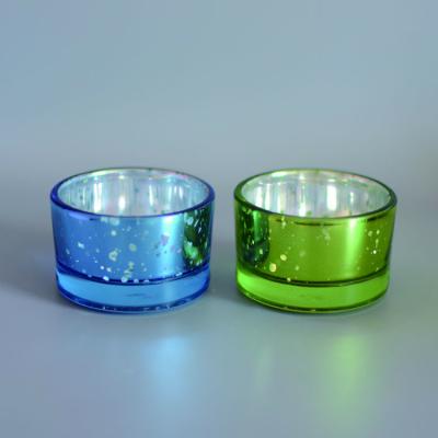 China Home Decor Candle Holders Home Decoration Colorful Glass Tea Light Holder for sale