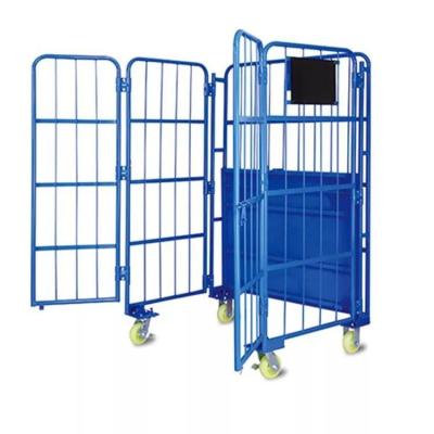 China Foldable Professional Metal Roll Container Cart Roll Cage Roll Cage Foldable Professional Professional Manufacture for sale