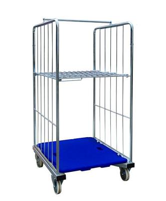 China Custom High Quality Logistics Warehouse Cage Roll Cart Detachable Collapsible Collapsible Collapsible Transport Rolling Cart for sale