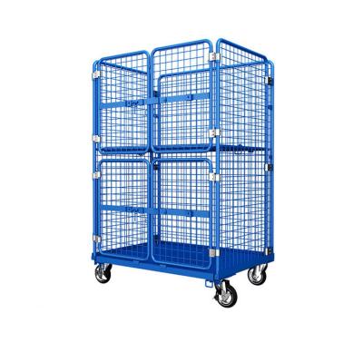 China New Type Detachable Foldable Type Top Selling Transport Logistic Warehouse Cargo Folding Small Rolling Package And Roll Trolley for sale