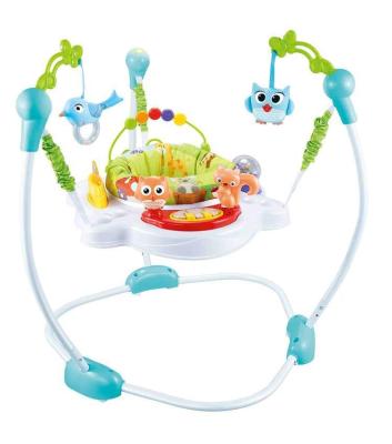 China Baby Jumping Chair Blue With Light Music Function Baby Creative Fitness Bounce Coaxial Interactive Jumping Toy SQY00159095 for sale