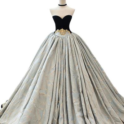 China Good Selling Breathable Puff Sleeve Dress Chiffon Plu Size Sequin Wedding Table Skirt for sale