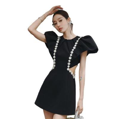 China 2022 Breathable New Arrival Hot Selling Chaebol Girl's Dress Shining Diamond Evening Dress for sale