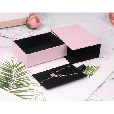 China Specialty Paper Luxury Pink Finished Black Velvet Lining Amazing Cardboard Frame Hanging Packaging Box for sale