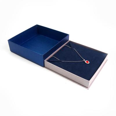 China With Lid Classical Cardboard Velvet Jewelry Necklace Special Paper Custom Box With Lid for sale