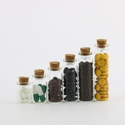 China Gift & Craft Drift Bottle 5ml 10ml 15ml 20ml 30ml 50ml 60ml Mini Glass Bottles Jars Wishing with Cork Stoppers for sale