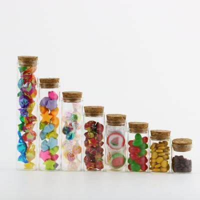 China Pharmaceutical Cute Glass Pendants Mini Bottles With Cork Empty Small Bottle Wish Decoration Open Vials Glass Jars for sale