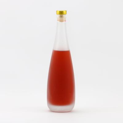 China Empty Round Glass Wine Shape 500ml 750ml Fruit Wine Bottle for sale