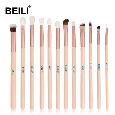 China BEILI Private Label Makeup Set Brush 12pcs Skin-friendly Luxury Goat Hair Makeup Brush For Eye Cosmetics Makeup Brushes Wholesale for sale