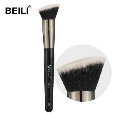 China BEILI Hair Soft Factory Wholesale Makeup Small Base Brushes Private Label Angle Concealer Flat Brush for sale