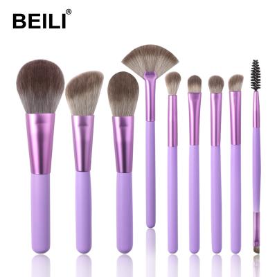 China BEIL Makeup Brush Eco-Friendly Private Label Set Logo Custom New Arrival Purple Handle Synthetic Hair Make Up Brushes for sale