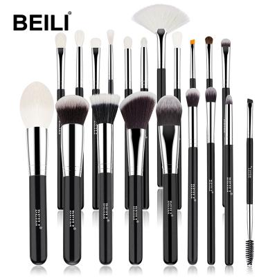 China Angular Blush BEILI Natural Birch Handle 22 Pieces Cruelty Free Make Up Brush For Eye Blending Cosmetic Brushes Soft Powder Makeup Brushes for sale