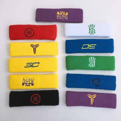 China Neutral Basketball Star Cotton Headwrap Hair Band Headbands Women Men Sports Gym Fitness Sports Elastic Sweat Band for sale