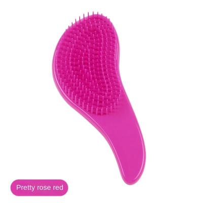 China Waterproof Colorful Plastic Hair Brush Egg Round Shape Soft Styling Tools Detangling Comb Salon Hair Care For Massage Head Comb for sale