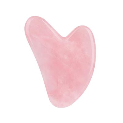 China Body Health Massage Roller Anti Aging Rose Quartz Pink Gua Sha Massager With High Quantity for sale