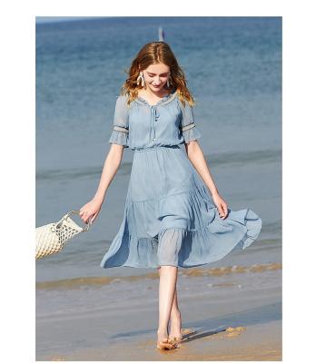 China Anti-Static Beach Dresses Women Summer Dress Graceful Vacation Long Dress for sale