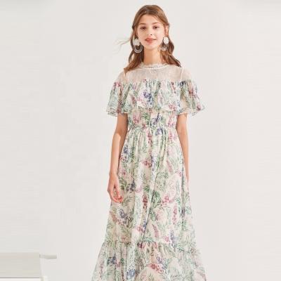 China Beautiful Anti-Static Floral Printing Dresses Ladies Fashion Dress for sale