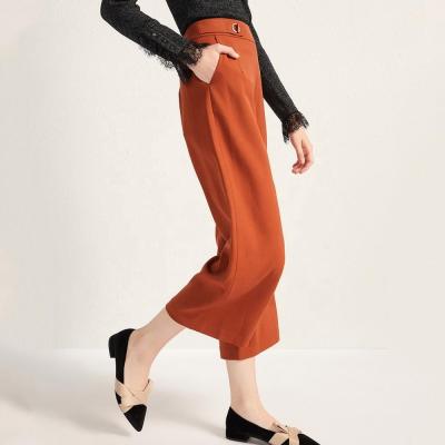 China Antistatic Top Grade Quality Ladies Pants Women Wide Leg Pants Bell Bottom Trousers for sale